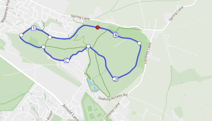 Gedling-Country-Park-Running-Route 10 Places To Run In Notts